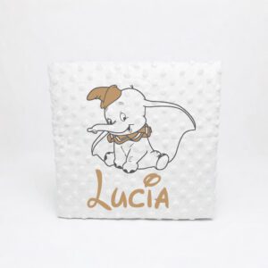 Manta bordada con nombre y diseño Disney