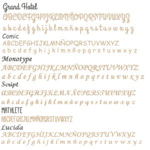 tipografia bordado mantas