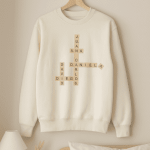 Sudadera estampada scrabble