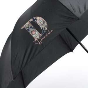 Paraguas XL con inicialflores y nombre