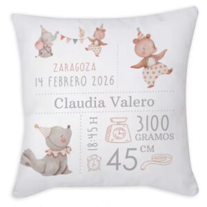 Cojín natalicio Circo