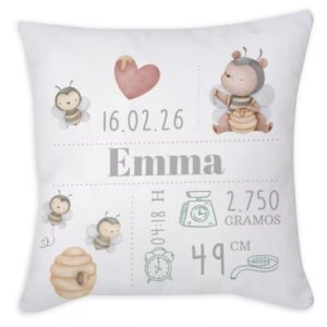 Cojín natalicio Bee