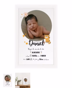 Natalicio con foto y tigre