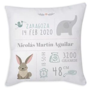 Cojín natalicio Conejo