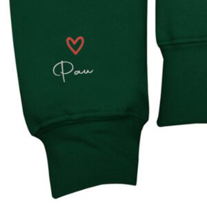 sudadera mama corazon verde mnaga