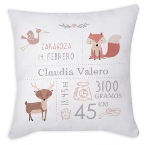 Cojín natalicio Zorro