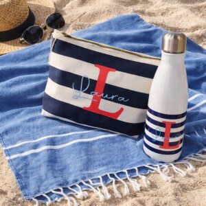 Pack náutico neceser, pareo/toalla y Botella