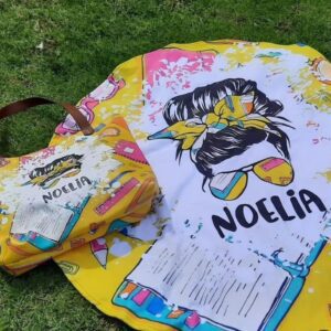 Pack de toalla redonda y bolso polipiel profe lifestyle