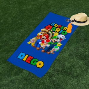 Toalla personalizada con nombre Mario