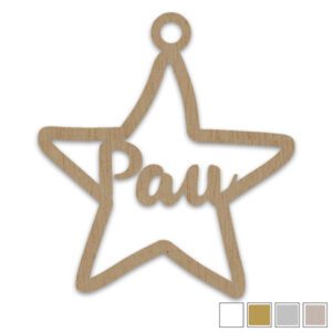 4 Estrellas de Navidad de madera personalizadas con nombre