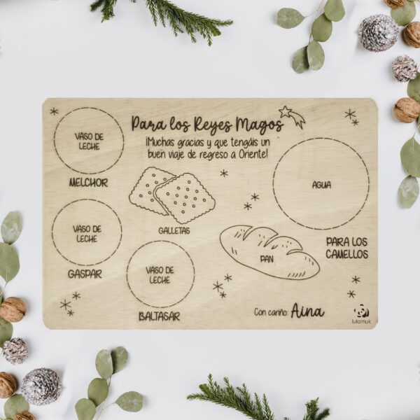 Decorative Christmas spirit flat lay background
