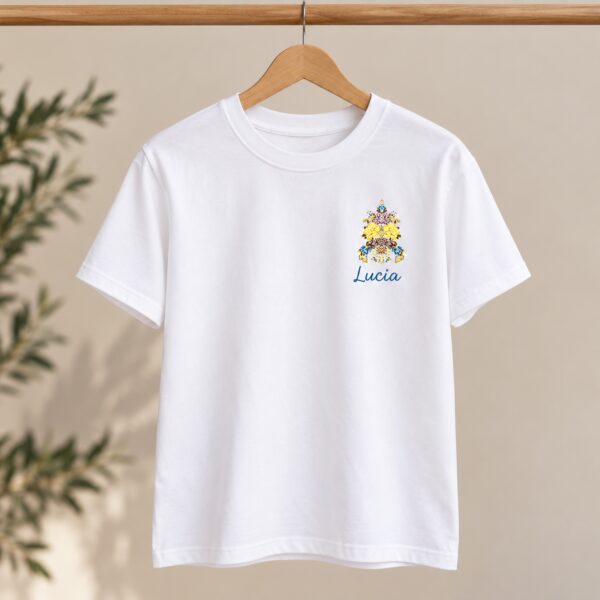 Camiseta blanca con diseño floral Lucia