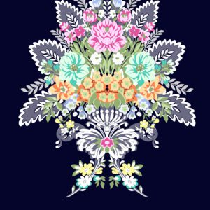 Diseño floral personalizado inspirado en las flores de tu falda de fiestas