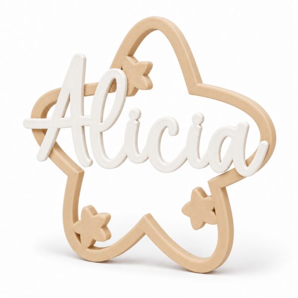 Placa de estrella con nombre Alicia