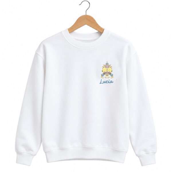 Sudadera blanca con emblema floral Lucia