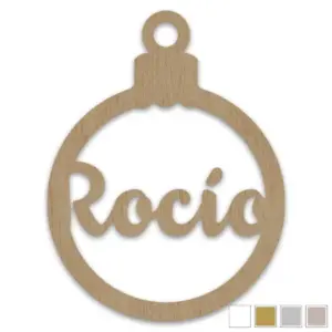 4 bolas de Navidad de madera personalizadas con nombre