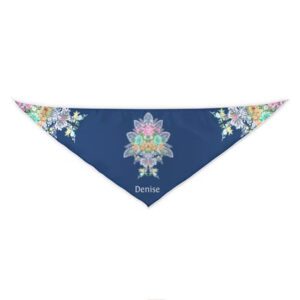 Pañuelo de cuello personalizado con diseño floral